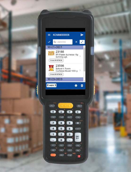 Handscanner für Lager-Kommissionierung